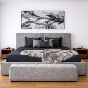 Pat tapițat Kripto 200x200 cm | Design minimalist modern – CODI Atelier