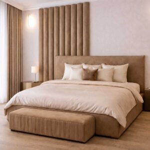 Pat tapiţerie piele naturală IMPERIUM | Pat matrimonial premium | CODI Atelier