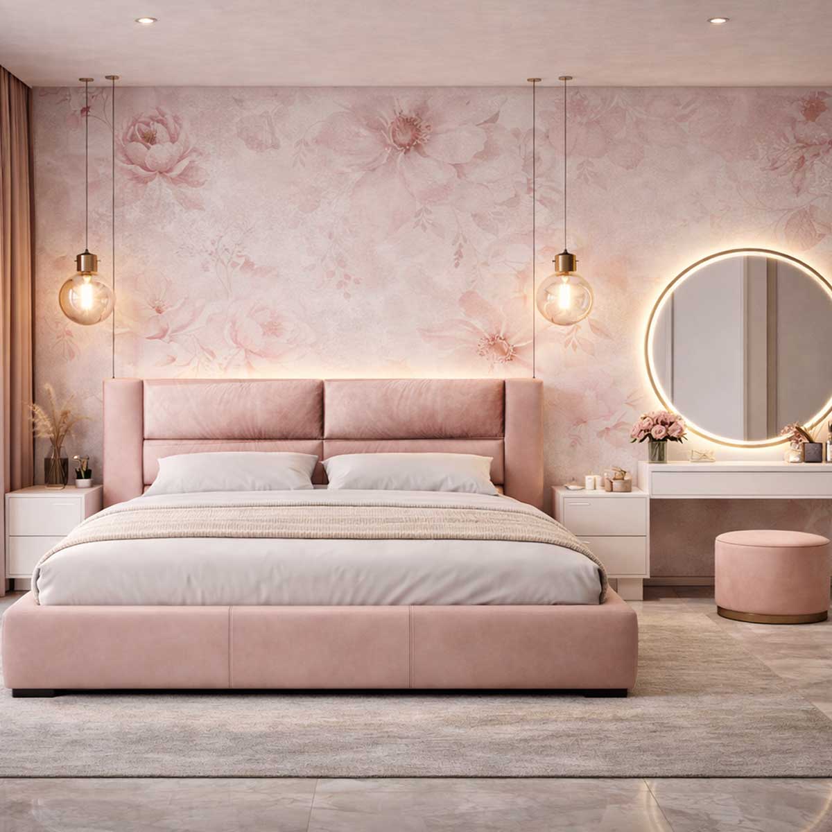 Pat tapițat Cezar 200x200 cm | piele naturala Nabuc– CODI Atelier - imagine 3